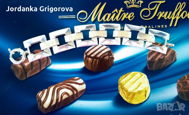 Сребърна, масивна, много стилна гривна, снимка 2 - Гривни - 35750424