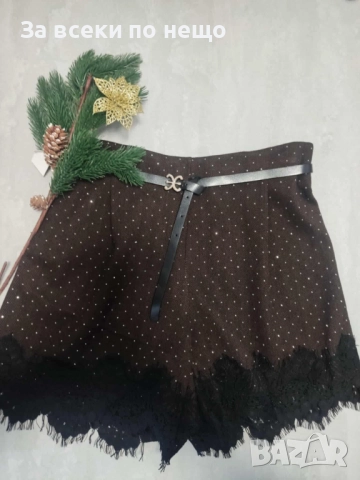 Дамска Къса Пола С Коланче - Налични Различни Цветове Код I_231, снимка 2 - Поли - 52843922