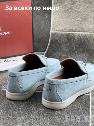 Loro Piana Дамски Светло Сини Ежедневни Обувки Естествена Кожа🥿Дамски Мокасини Лоро Пиана Код E552, снимка 4 - Дамски ежедневни обувки - 50824606
