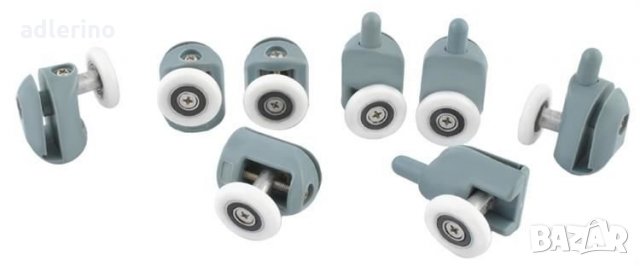 Колела за душ кабина, водачи за вратички на душкабина - комплект от 8 бр., снимка 10 - Душове - 34469485