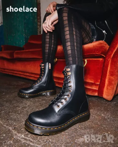 Dr Martens 1490 Rose Gold Hardware Leather High Boots 39, снимка 1