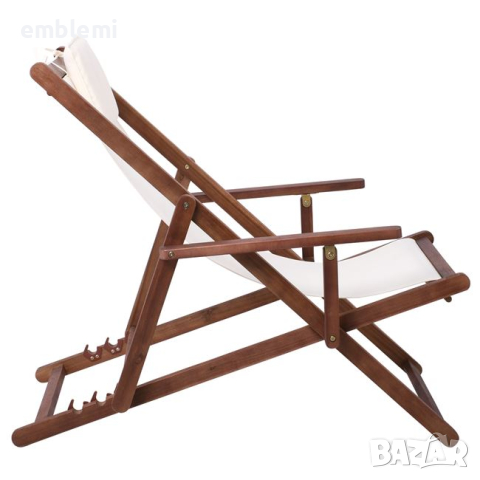 Шезлонг 3-POS Акация (с подлакътници), снимка 2 - Градински мебели, декорация  - 44656254