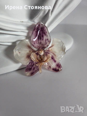 Брошки с естествен цвят на орхидея. , снимка 4 - Други - 53738187