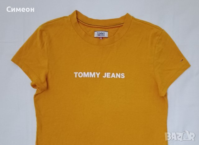 Tommy Jeans оригинална тениска XS памучна фланелка, снимка 2 - Тениски - 42096483