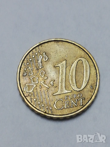 колекционерски 10 цента-Гърция-2002 г. буква F, снимка 4 - Нумизматика и бонистика - 53090119
