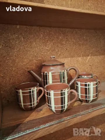 Керамичен сервиз за вино комплект от 6 части, снимка 2 - Сервизи - 48216278