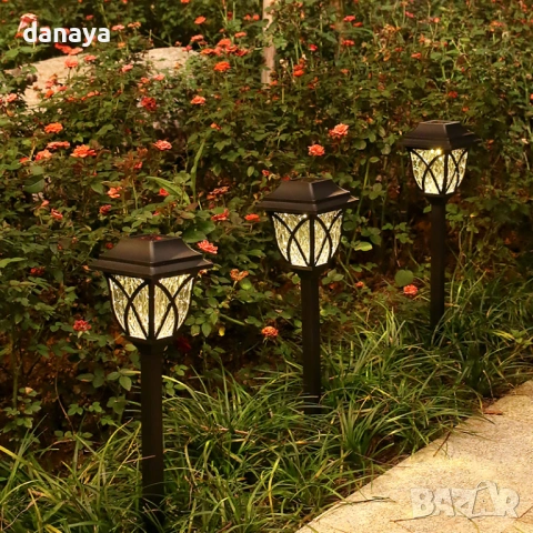 6425 Соларна градинска лампа Solar Garden Lantern, снимка 4 - Градински мебели, декорация  - 53644892