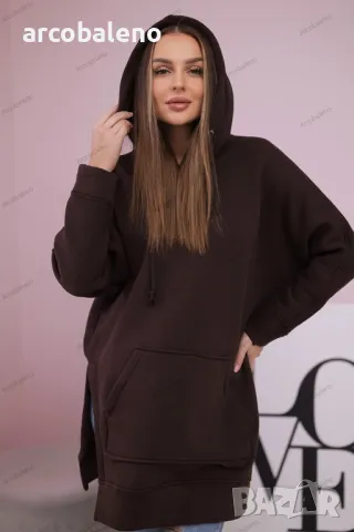 Дамски изолиран суичър с цепки отстрани, 15цвята , снимка 7 - Суичъри - 48434554