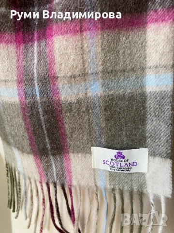 Кариран шал House of Scotland oт 100 % агнешка вълна, снимка 5 - Шалове - 53690812