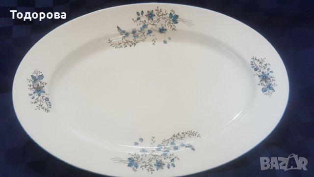 Старинно порцеланово немско голямо плато