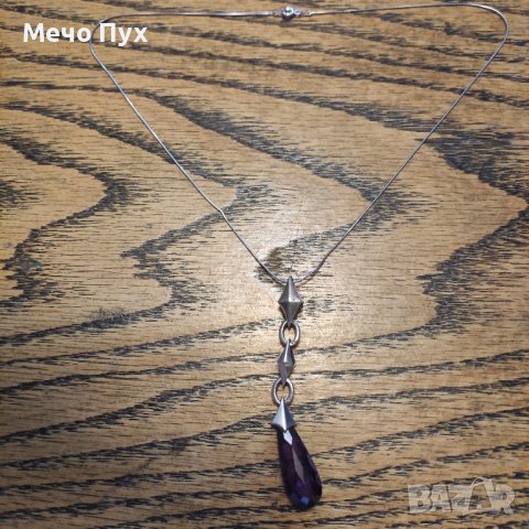 Сребърно колие с висулка (161), снимка 2 - Колиета, медальони, синджири - 41473706
