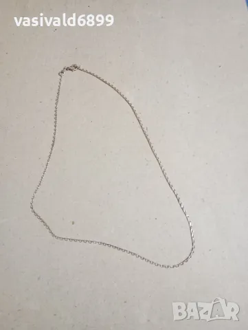 Сребърно синджирче , снимка 2 - Колиета, медальони, синджири - 48253377