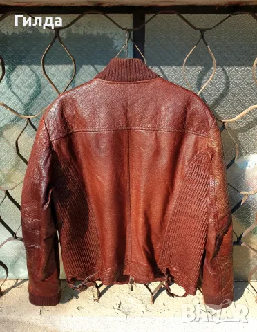 кожено бомбър яке топло размер XL 50 52 Roberto Cavalli налично, снимка 4 - Якета - 55988953