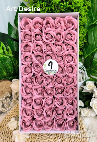 Сапунени рози , снимка 5 - Изкуствени цветя - 46398453