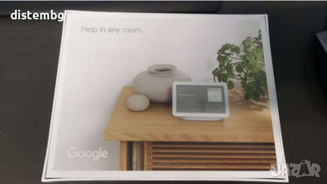 Смарт тонколона Google Nest Hub (2nd Gen), 7" touchscreen, Wi-Fi, Bluetooth, 3 микрофона,, снимка 1 - Друга електроника - 41317337