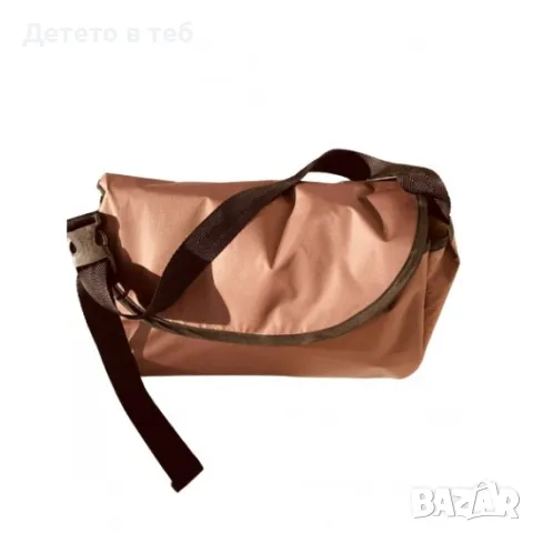 Чанта за бебешка количка с промазка кафява
