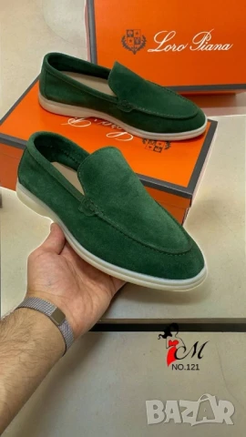 мъжки мокасини loro piana от естествен велур , снимка 8 - Маратонки - 51097694