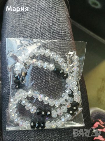 Ново бижу-колие държач за очила и маска - 3 в 1 ръчна изработка, снимка 12 - Слънчеви и диоптрични очила - 34092028