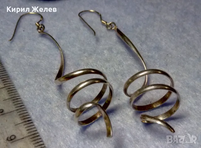 АРТИСТИЧЕН СТИЛЕН МОДЕЛ ФЕЕРИЧНИ СРЕБЪРНИ ОБЕЦИ СРЕБРО 925 РЪЧНА ФИНА ИЗРАБОТКА 30548, снимка 9 - Обеци - 50337179