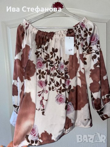 Страхотна нова елегантна one size универсален размер  блуза летен топ клонче рози , снимка 4 - Корсети, бюстиета, топове - 40325315