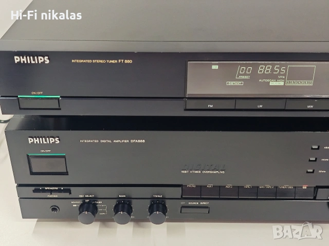 FM радио ресийвър тунер стерео Hi-Fi усилвател PHILIPS FT 880 TYPE 70 , снимка 5 - Ресийвъри, усилватели, смесителни пултове - 53647548