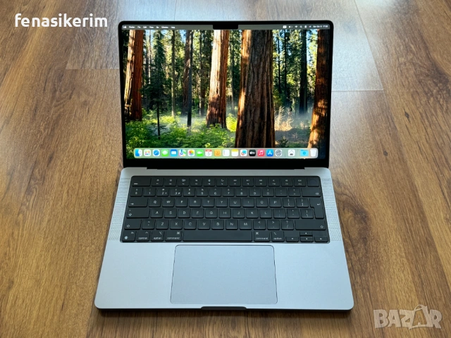14' Apple MacBook Pro 2021 M1 MAX Space Grey 32GB RAM/1TB SSD/Бат 100 цик., снимка 2 - Лаптопи за работа - 53427569