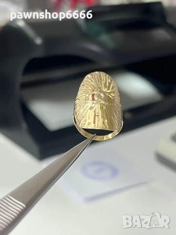 Златен пръстен 14 К, снимка 2 - Пръстени - 52824927
