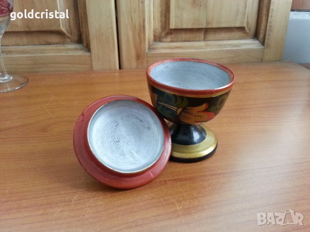 Руска дървена кутийка с капаче хохлома , снимка 4 - Антикварни и старинни предмети - 39731470