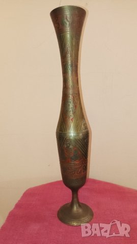 Стара месингова ваза Индия. , снимка 4 - Антикварни и старинни предмети - 41868155