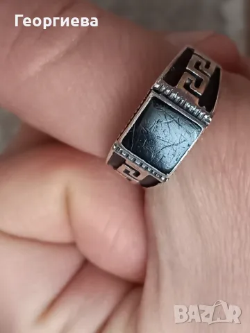 Сребърен мъжки пръстен, снимка 4 - Пръстени - 49893069