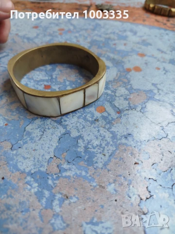 Стара гривна със седеф 1, снимка 4 - Антикварни и старинни предмети - 51330293