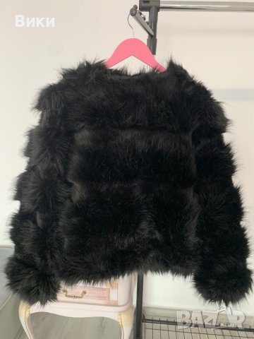 Пухено палто в размер М, снимка 11 - Палта, манта - 44407246