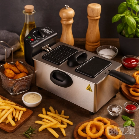 Електрически фритюрник Royalty Line RL-EFT2000, 3 литра, 2000W, снимка 8 - Друга електроника - 51861095