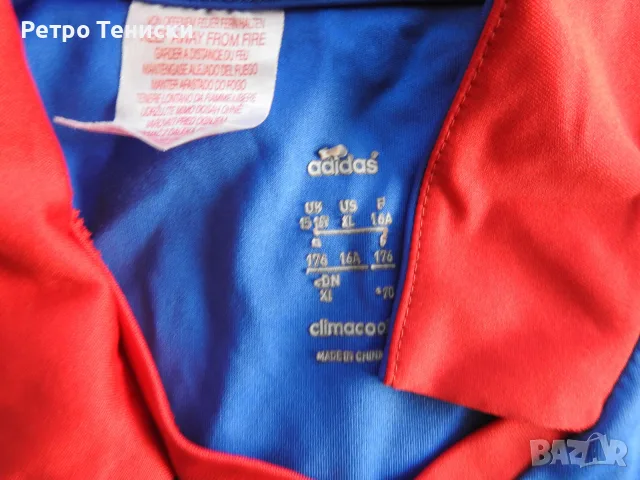 Тениска Vålerenga — Домакински adidas — Деца размер XL Синьо, снимка 4 - Тениски - 56314882