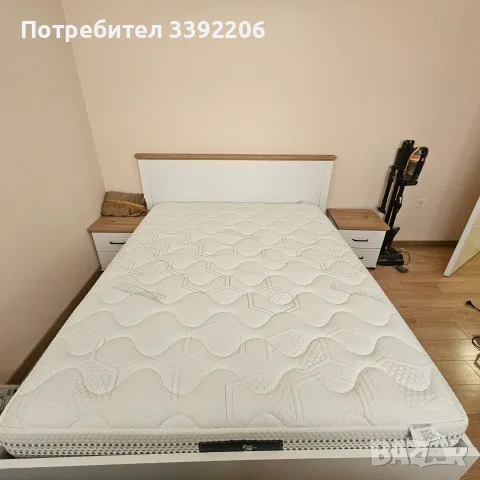 Спален комплект 160x200 – Magniflex Massaggio Deluxe + ортопедична рамка + 2 нощни шкафчета