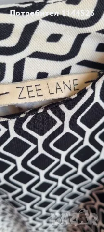 Къса черно-бяла рокля, свободен модел, ZeeLane, S