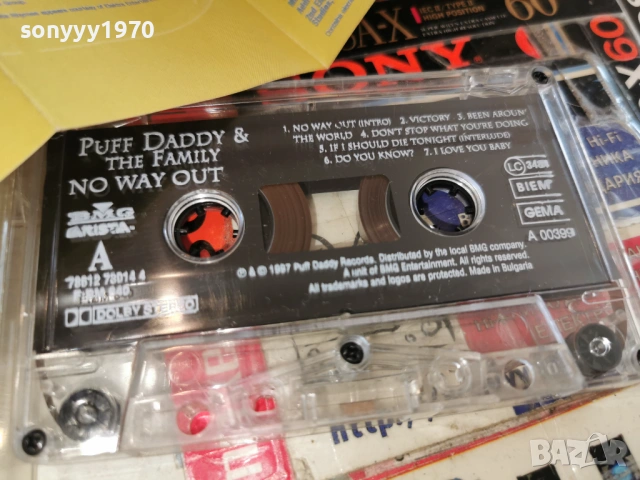 PUFF DADDY-ORIGINAL TAPE 0503261805H1E6R66, снимка 2 - Аудио касети - 53725354