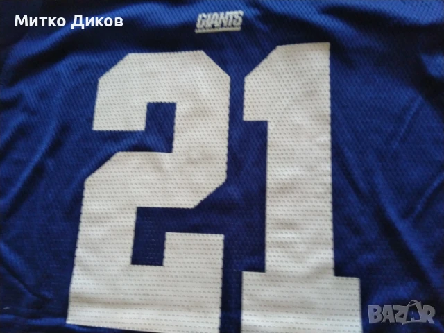 Tiki Barber #21 NFL New York Giants Reebok тениска маркова амер.футбол размер Л, снимка 2 - Други спортове - 51061548