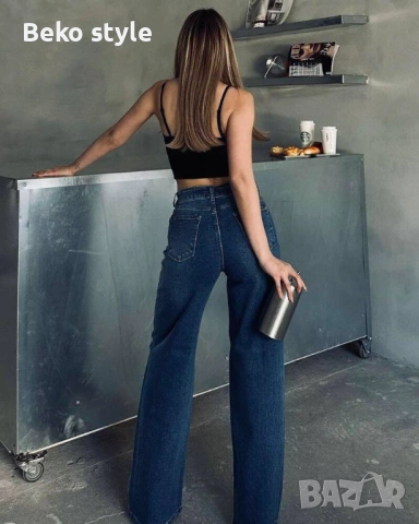 Ефектни дънки с блестящи камъчета, снимка 3 - Дънки - 52537267