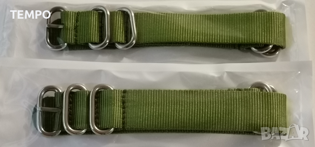 КАИШКА ZULU ЗЕЛЕНА- 22мм + ПОДАРЪК, снимка 7 - Каишки за часовници - 44479476