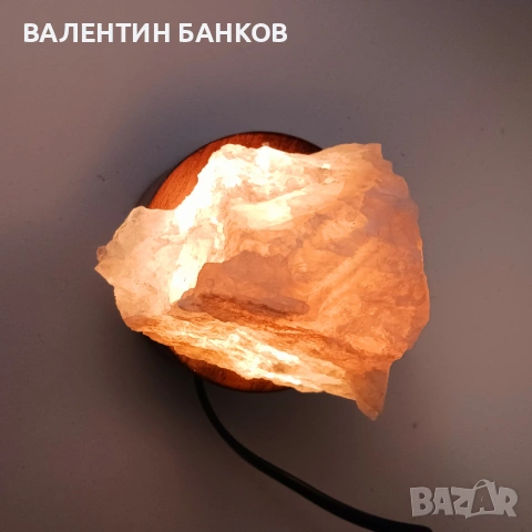 РОЗОВ КВАРЦ - НОЩНА ЛАМПА, снимка 10 - Настолни лампи - 24956463