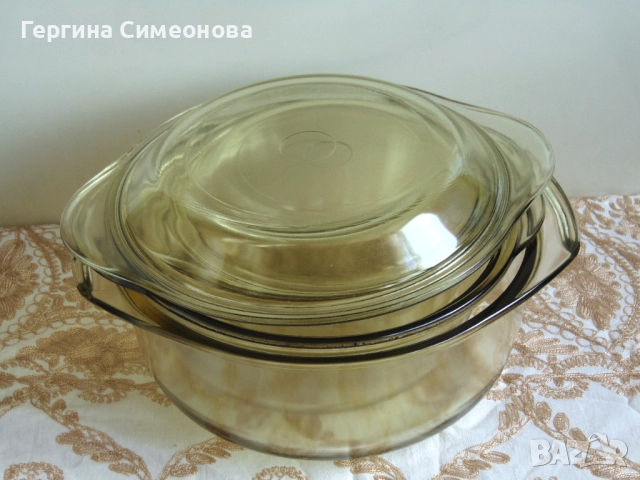 Три стари йенски съда, снимка 2 - Съдове за готвене - 52551009