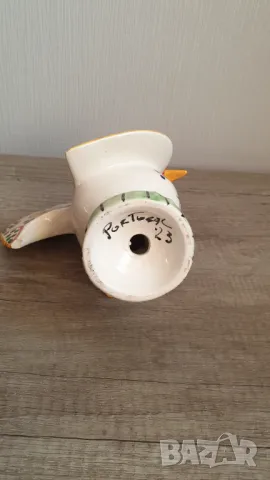 Порцеланова португалска фигура петел ръчно рисувана, снимка 5 - Антикварни и старинни предмети - 47729723