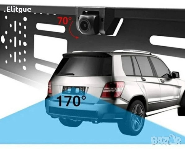 Рамка с камера за регистрационен номер с 4 LED светлини за задно виждане 3084
