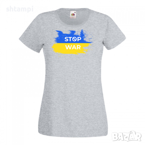 Дамска тениска STOP WAR,Support Ukraine, Stop War in Ukraine, снимка 3 - Тениски - 36114788