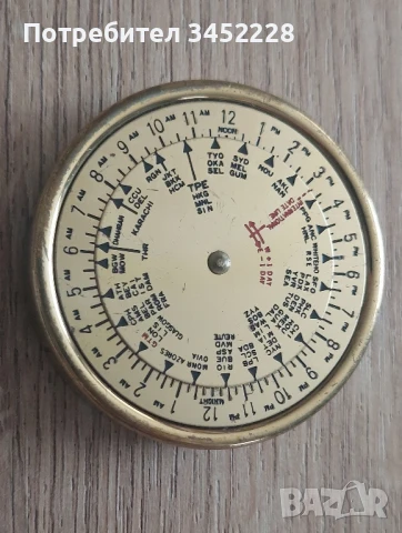 месингов настолен индикатор за световното време 