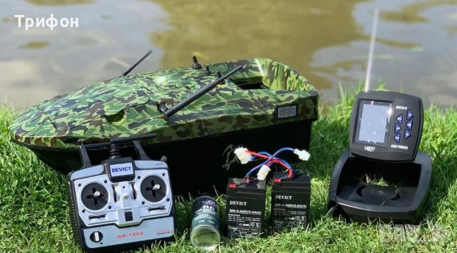 Лодка за захранка и изнасяне на монтаж със сонар Lucky FF918 C