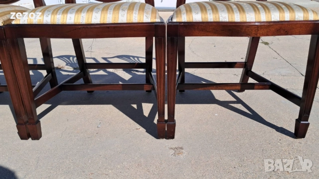 Столове 6 бр.масив махагон №023, снимка 6 - Столове - 51642229