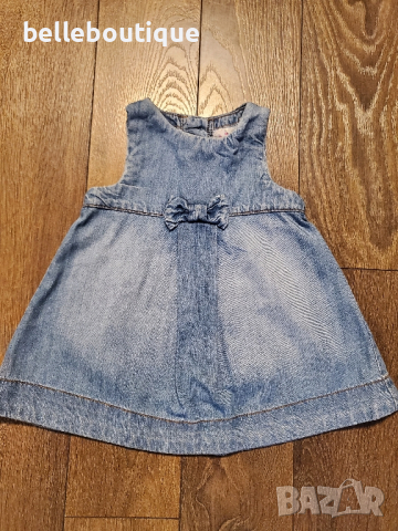 Детска дънкова рокля сукман Tex 12 месеца, снимка 2 - Бебешки рокли - 28106555
