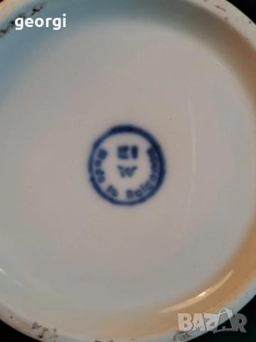 български порцелан плато чайник каничка и чаша 30/4, снимка 5 - Сервизи - 52730072